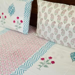 NEELAM - Block printed bed sheet set